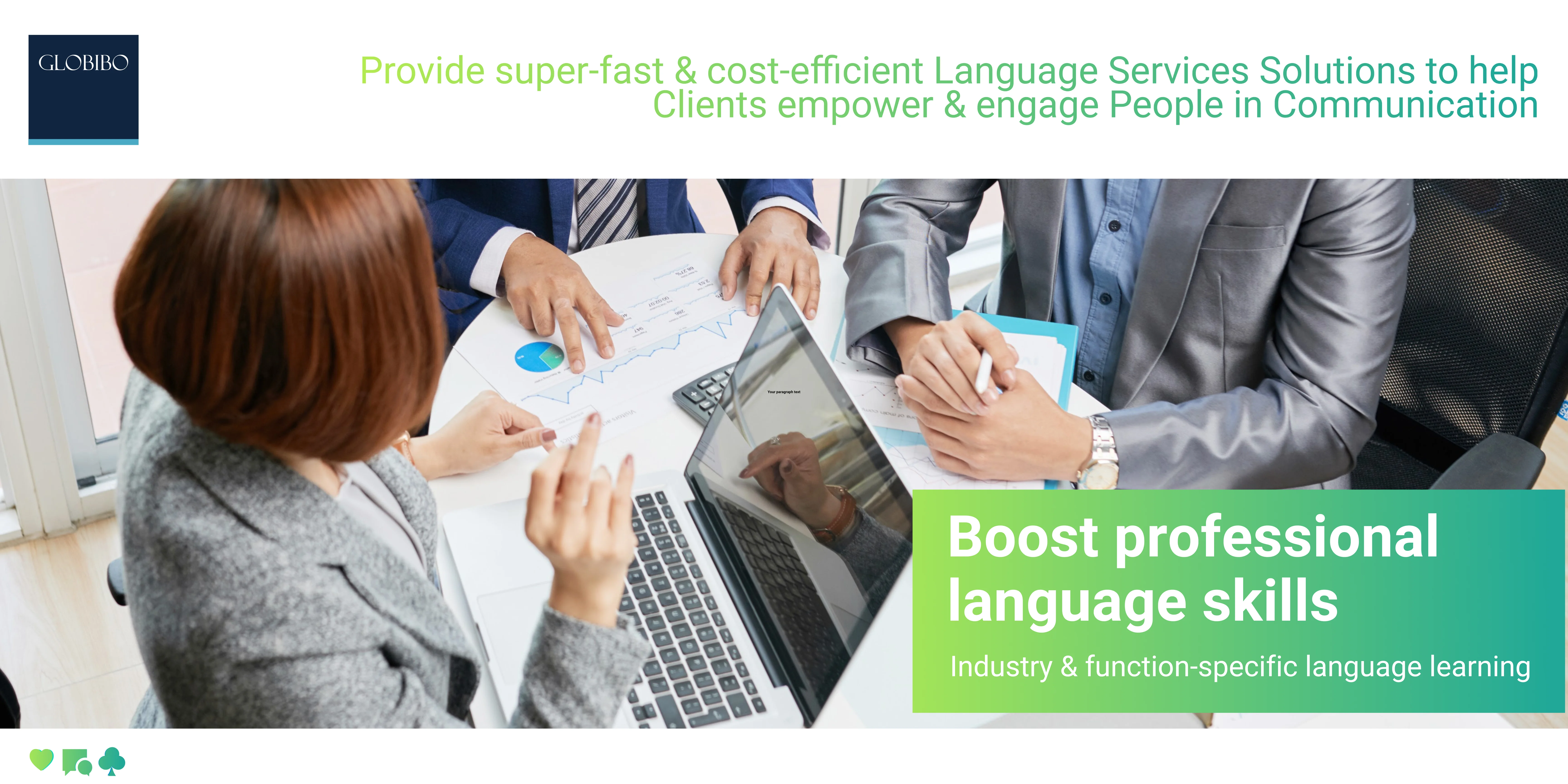 Globibo offers industry & function-specific language learning program